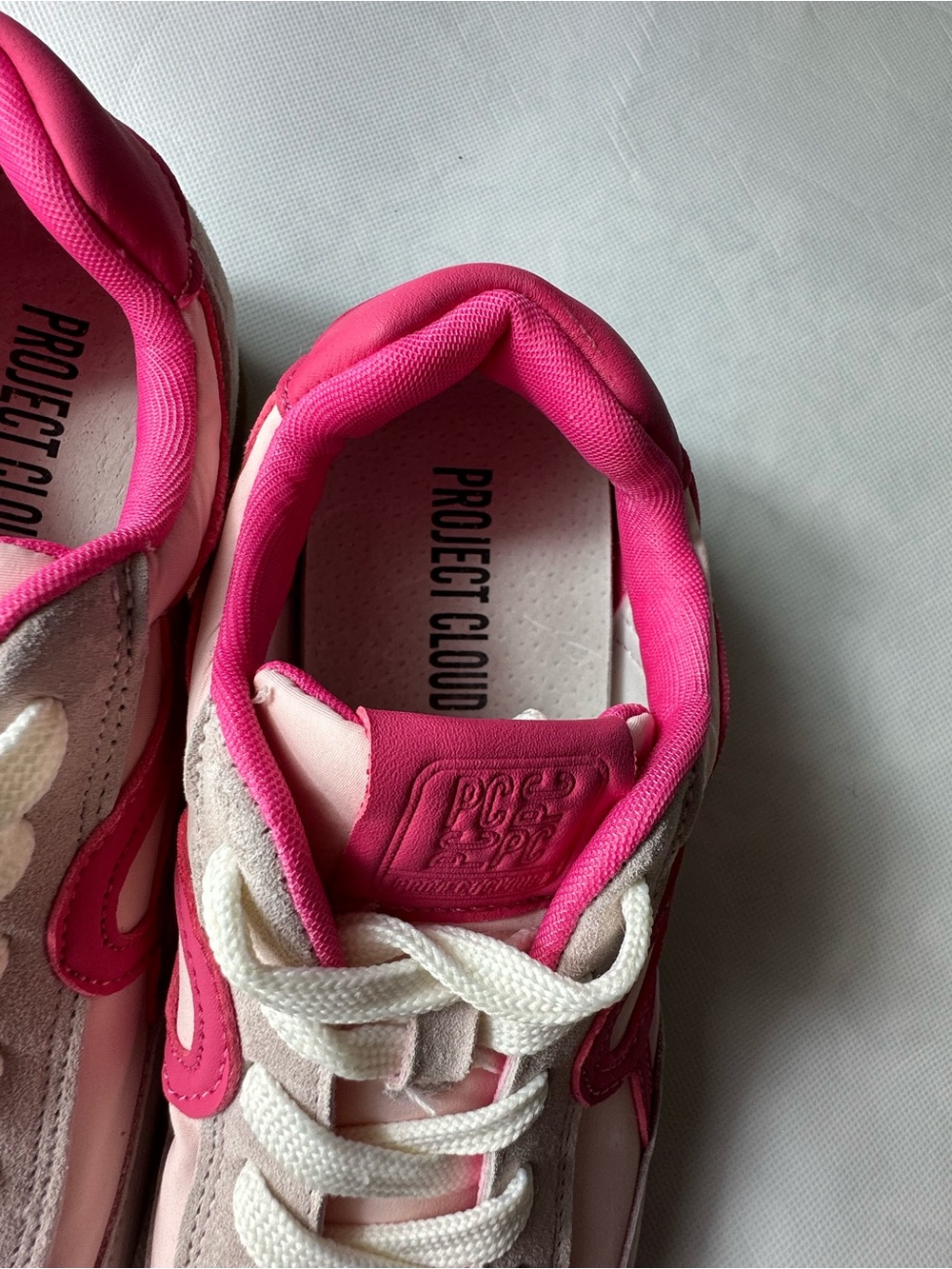 Women’s Pink Cream Lace-Up Fashion Sneakers - Picture 4 of 13
